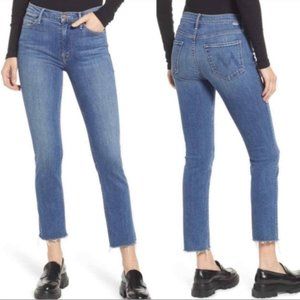 Mother The Mid Rise Dazzler Ankle Fray Jeans This Time Women's Size: 25 worn 1x